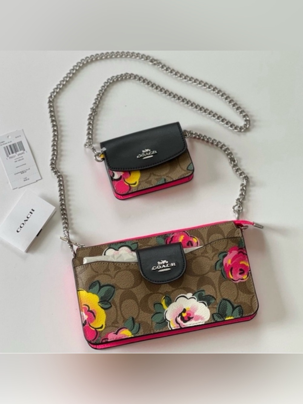 NWT Coach Crossbody In Signature Canvas In Rose